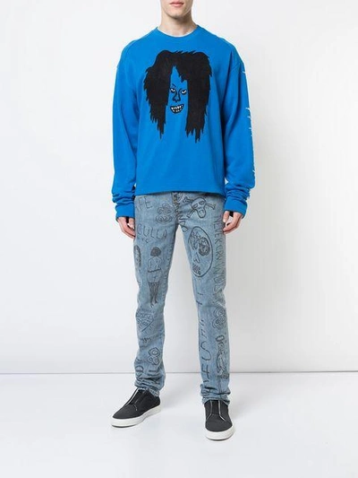 Haculla Too Ugly Sweatshirt In Blue