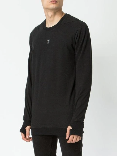 Shop 11 By Boris Bidjan Saberi Eleven Print Sweatshirt - Black