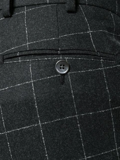 Shop Tombolini Checked Formal Suit In Grey