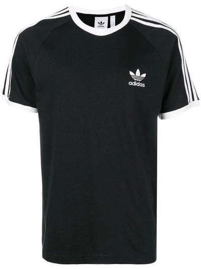 Shop Adidas Originals T-shirt Mit Streifen In Black