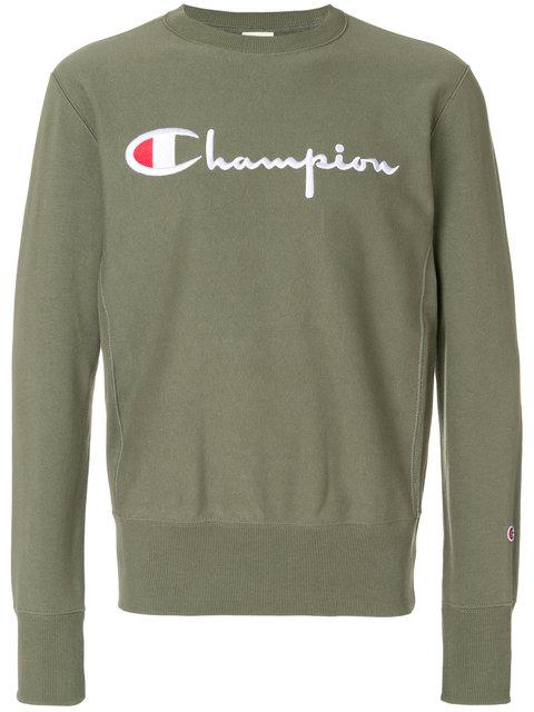 olive green champion sweater