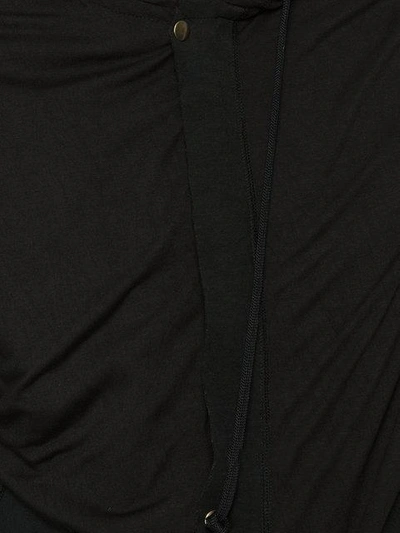 Shop Di Liborio Sleeveless Buttoned Hoodie - Black