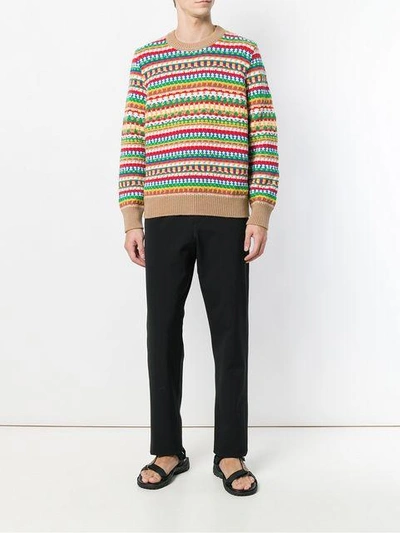 Shop Stella Mccartney Striped Patterned Sweater