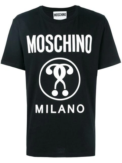 Shop Moschino Question Mark T-shirt In Black