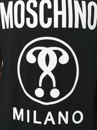Shop Moschino Question Mark T-shirt In Black