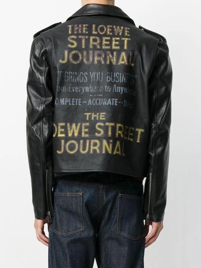 Shop Loewe Street Journal Biker Jacket - Black
