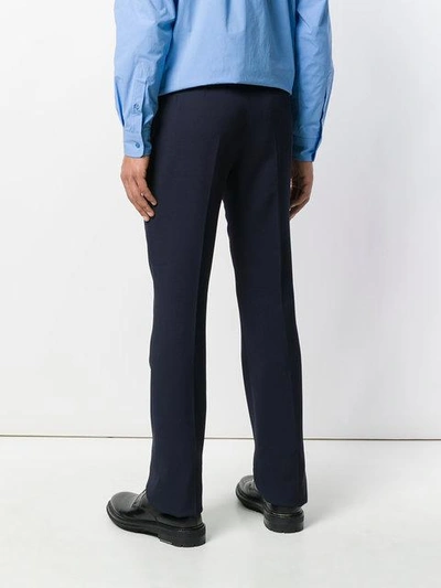 Shop Raf Simons Tailored Slim-fit Trousers - Blue