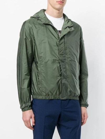 Shop Prada Lightweight Zipped Jacket - Green