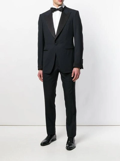 Shop Tom Ford Fitted Waist Suit - Blue