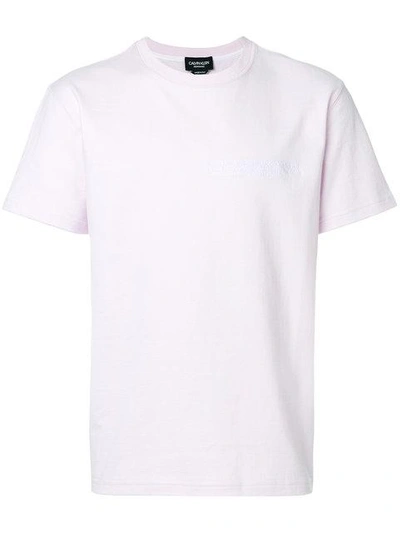 Shop Calvin Klein 205w39nyc Embroidered T-shirt In Pink