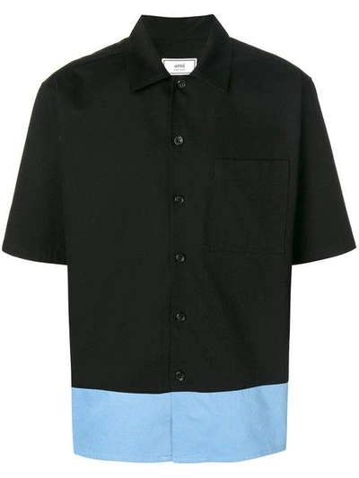 Shop Ami Alexandre Mattiussi Short-sleeve Shirt In Noir/bleu