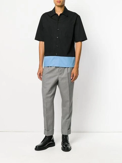 Shop Ami Alexandre Mattiussi Short-sleeve Shirt In Noir/bleu