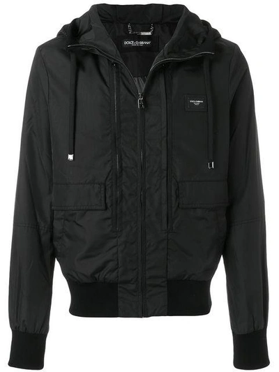 Shop Dolce & Gabbana Lightweight Zipped Jacket In Black