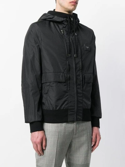 Shop Dolce & Gabbana Lightweight Zipped Jacket In Black