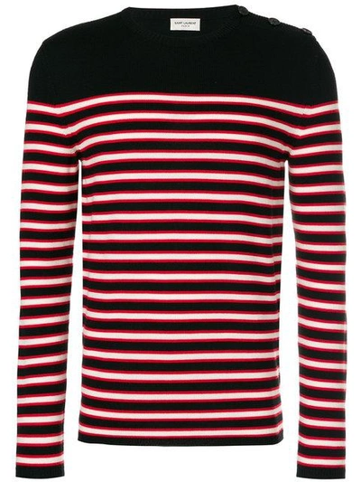 Shop Saint Laurent Marinère Sailor Sweater In Multicolour