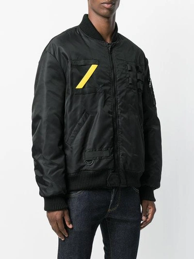 Shop Letasca Stripe Detail Bomber Jacket In Black