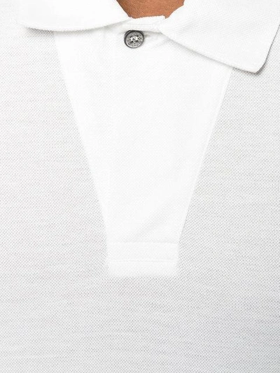 Shop Canali Slim-fit Polo Shirt In White