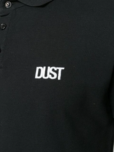 Shop Dust Logo Fitted Polo Top In Black