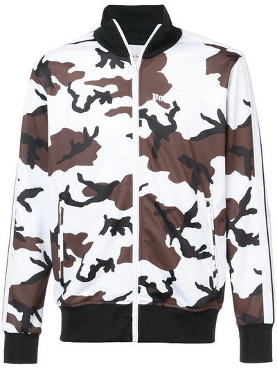 Shop Palm Angels Camouflage Bomber Jacket - Brown