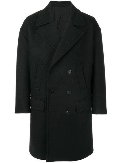 Shop Neil Barrett Double Breasted Coat In Black