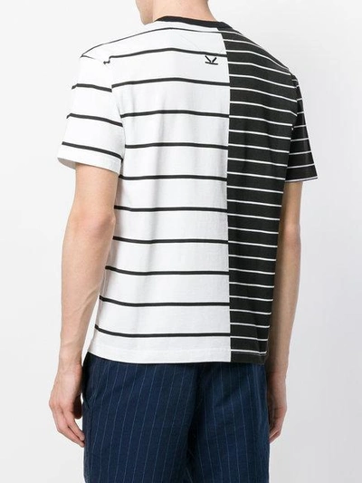 Shop Kenzo Striped Logo T-shirt In Black