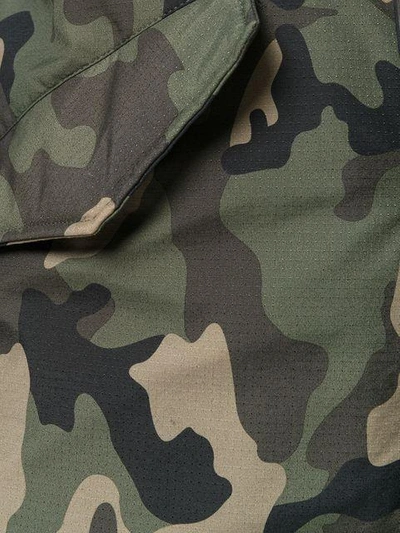 Shop Kired Camouflage Print Military Coat In Green