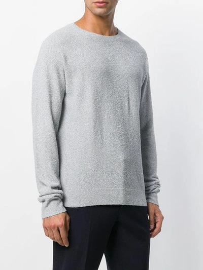 Shop Al Duca D'aosta Brushed Casual Sweater In Grey