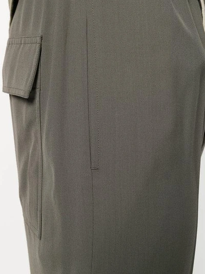 Shop Rick Owens Drop-crotch Cropped Trousers