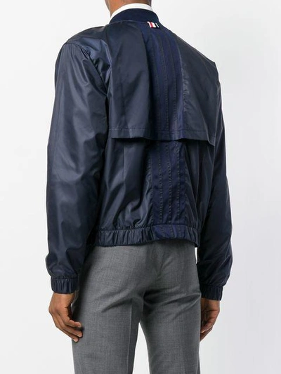 Bomber With Vents And Mesh Center Back Stripe In Ripstop