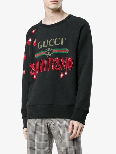 Shop Gucci Spiritismo Cotton Sweatshirt In Black