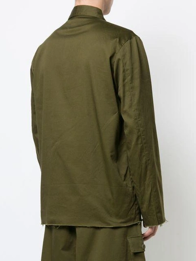 Shop Kidill Patch Military Jacket In Green