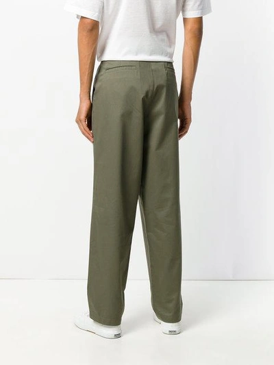 Shop E. Tautz Loose Fit Chinos In Green