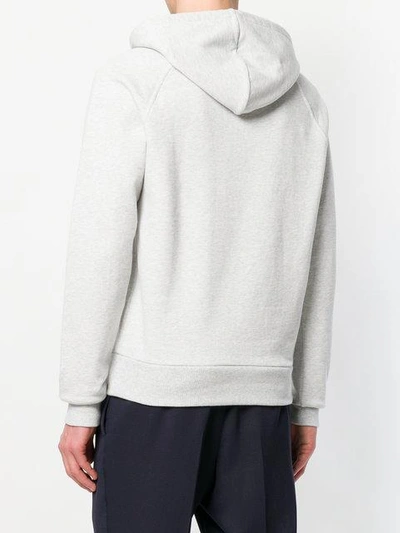 Shop Ami Alexandre Mattiussi Hoodie With Patch Smiley In Grey