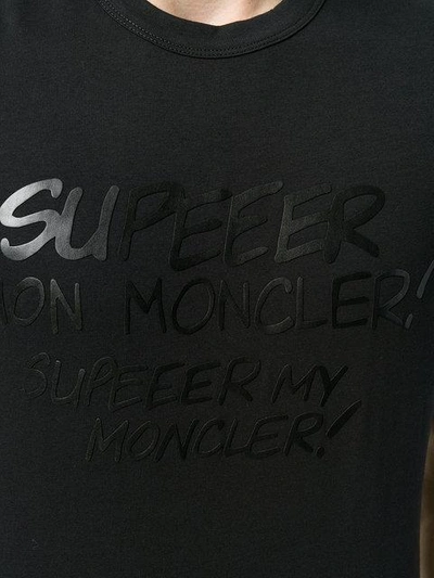 Shop Moncler Tonal Logo Print T-shirt