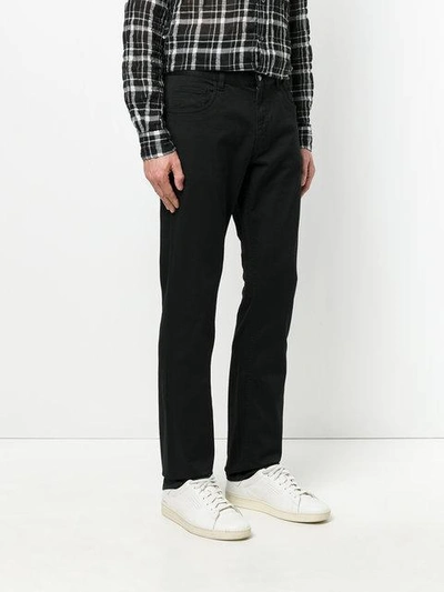 Shop Prada Corduroy Trousers - Black