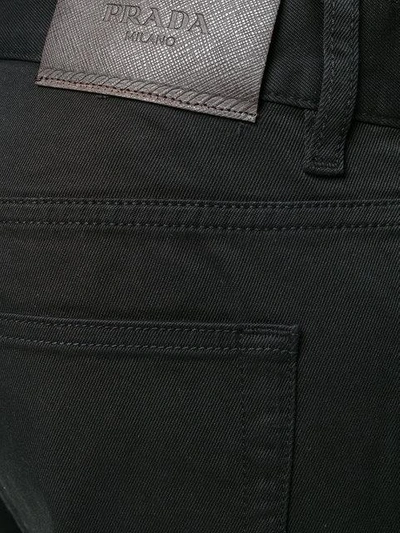 Shop Prada Corduroy Trousers - Black