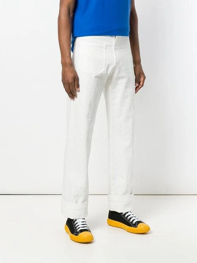 Shop Band Of Outsiders A-line Trousers - White