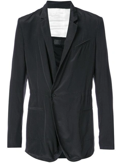 Shop Haider Ackermann Crepe De Chine Blazer In Black