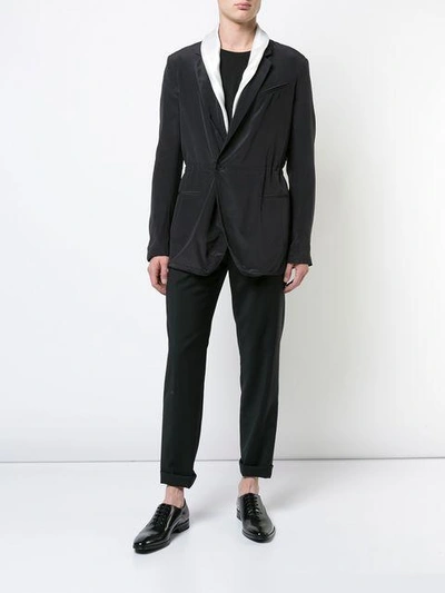 Haider Ackermann Crepe De Chine Blazer In Black