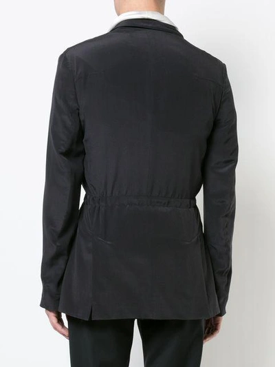 Haider Ackermann Crepe De Chine Blazer In Black