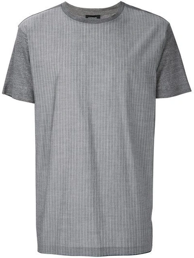 Shop Inês Torcato Pinstripe T-shirt - Grey
