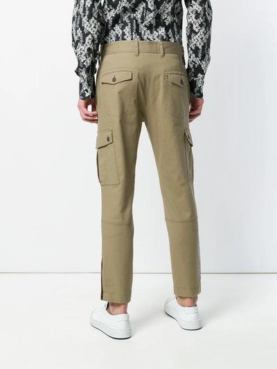 Shop Dolce & Gabbana Slim Cargo Trousers In Green