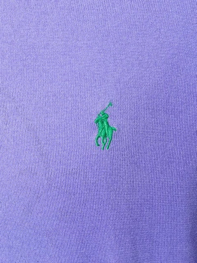 Shop Polo Ralph Lauren Crew Neck Sweater In Purple