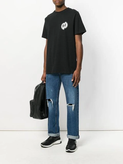 Soulland Victor Printed T-shirt In Black