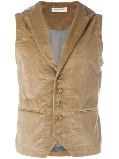 Shop Al Duca D'aosta Fitted Buttoned Waistcoat In Brown