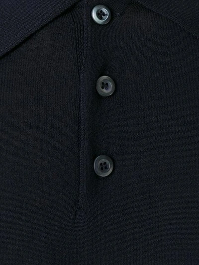Shop Prada Button Placket Sweater - Blue