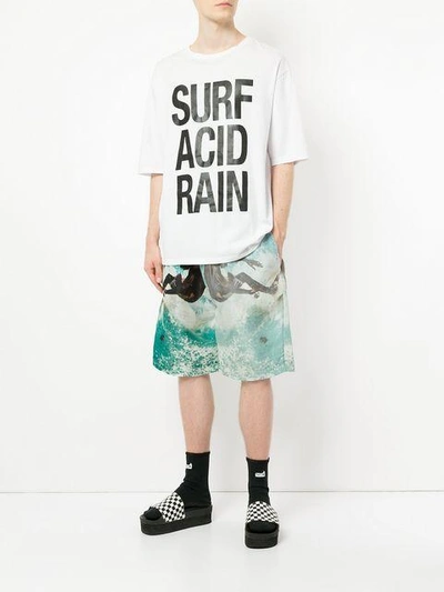 Shop Ex Infinitas Surf Acid Rain T-shirt In White