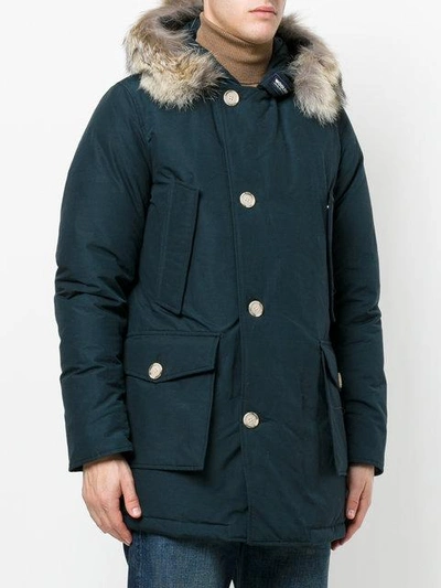 Shop Woolrich Fur Embellished Parka Coat