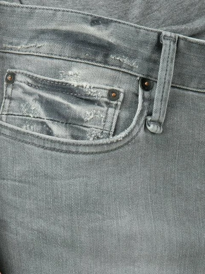 Shop Denham Straight-leg Jeans - Grey