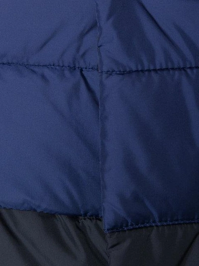 Shop Moncler Contrast Sleeve Jacket In Blue